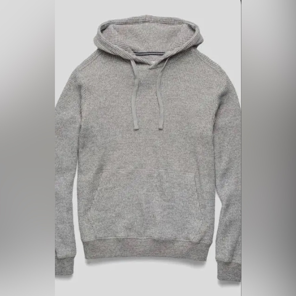 Banana Republic Light Gray Hooded Crewneck Sweater